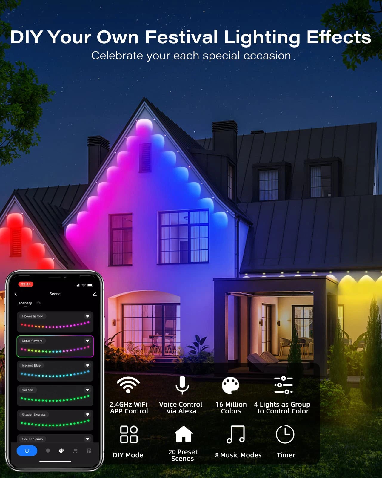 Diodee Permanent Outdoor Lights